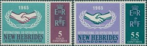 New Hebrides 1965 SG112-113 ICY set MNH