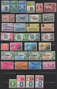 BRITISH COMM 1950-60s COLL OF 60 STAMPS CENTENARY ISSUES IN COMPLETE SETS ALL NH