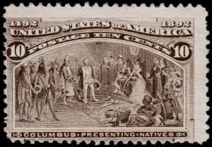 United States Scott 237 (1893) Mint H F, CV $90.00 D