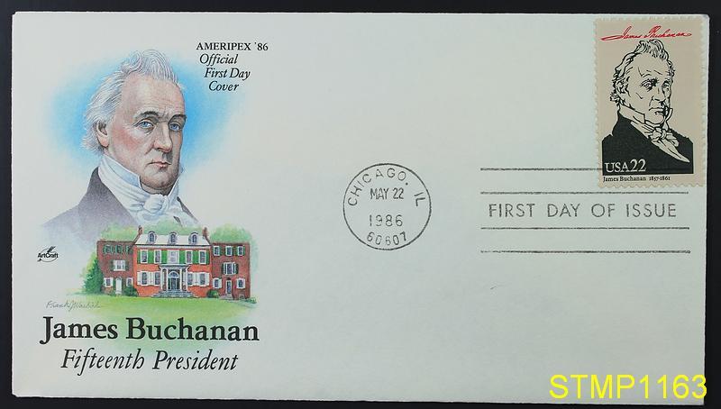 James Buchanan 15th President ARTCRAFT FIRST DAY COVER