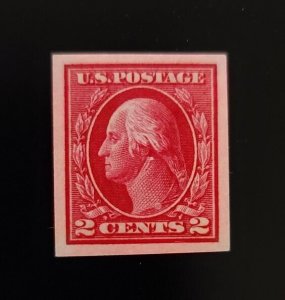 1920 2c George Washington, Imperforate, Carmine Scott 534a Mint F/VF H