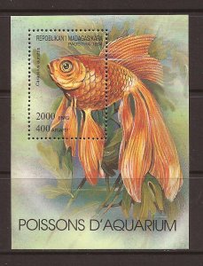 1994 Malagasy Republic - Sc 1199 - MNH VF - Mini Sheet - Fish