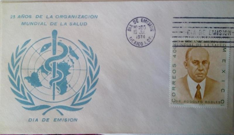 baja.J) 1974 MEXICO, 25 YEARS OF THE WORLD HEALTH ORGANIZATION, UN, SNAKE