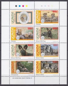 1994 Uganda 1422-1428KL Fauna - Sierra Club 11,00 €