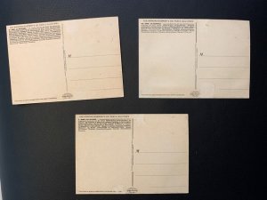 three mint 1946 Paris Post Cards