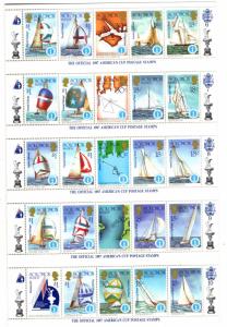 Solomon Islands Scott 570-574 MNH** Amercas Cup Yach sheet of 50,CV $$25