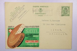 Belgium 1937 Advertising Card for Swiss Cheese - L39231