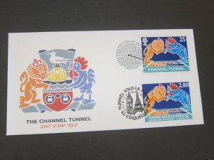 Great Britain 1994 France Sc 1577-80,2421-24 set FDC