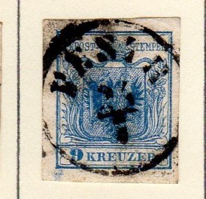 Austria, Sc 5, Used, 1850, Coat of Arms  ?Vestone, Lombardy cancel?