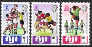 Fiji Scott 330-332 MNH 60th Anniversary of Rugby Set of 1973