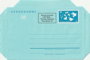 United Nations Airletter Sheet  Sc# UC4 Vienna  1992