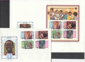 Swaziland 325-28a/ 2 FDC Children year/Painting
