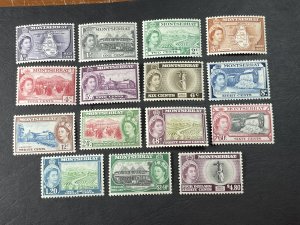 MONTSERRAT # 128-142-MINT/NEVER HINGED---COMPLETE SET---1953-57