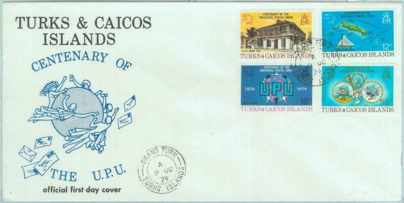 84448 - TURKS & CAICOS - Postal History - FDC COVER 1974 - UPU