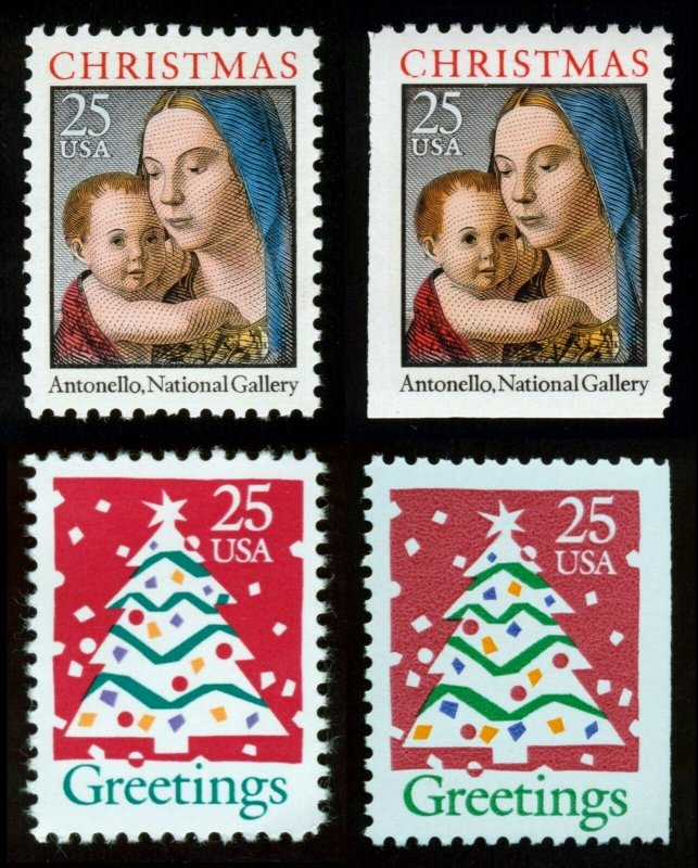 #2514-2516 25c Christmas 1990, Mint **ANY 5=FREE SHIPPING**