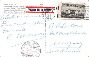 United States Airmail Issues 10c Plane Over Pan-American Union 1949 New York,...
