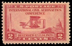 US Sc 649 VF/MNH - 1928 2¢ - Intn'l Civil Aeronautics Conf.