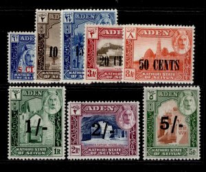 ADEN - Kathiri GVI SG20-27, complete set, NH MINT. Cat £50.