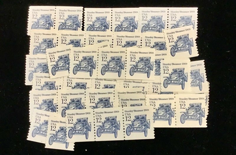 2132.  Stanley Steamer. Auto. 50 mint coil stamps.12 cent  stamp. Face $6.00.