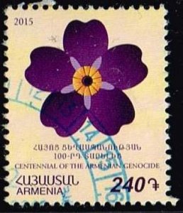 Armenia, Sc.#1028 used, Centenary of the Armenian Genocide - Forget-me-not