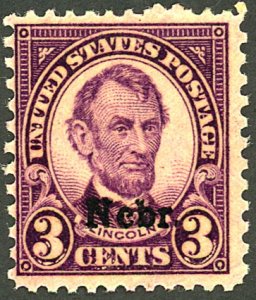 U.S. #672 MINT OG HR