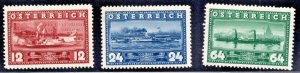 Austria (1937) - Scott # 382 - 384,   MH