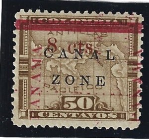 Canal Zone Scott #18 Mint NH 50c Overprints & 8c Surcharged  2019 CV $50.00+