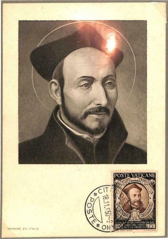 90120 -  VATICAN - MAXIMUM CARD - SAINT Ignatius of LOYOLA -  Religion  1950