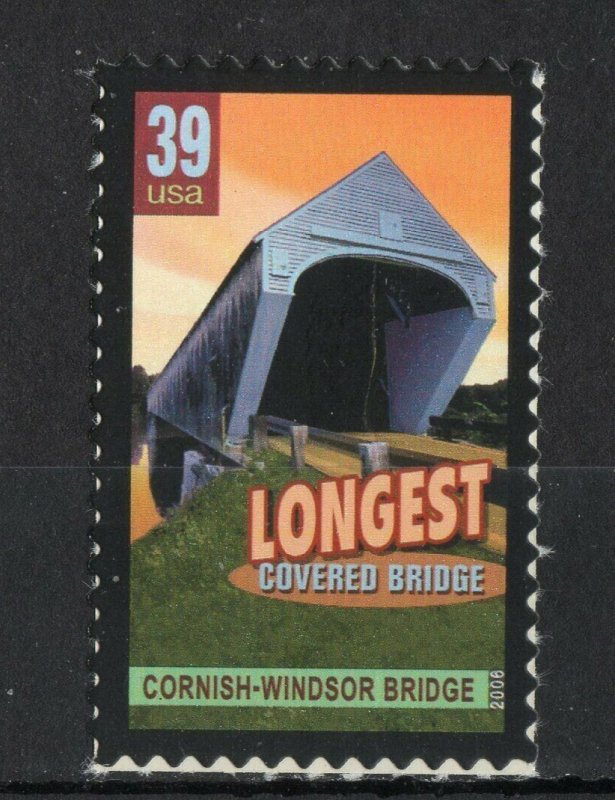 2006 39c Wonders of America, Cornish-Windsor Bridge, NH Scott 4071 Mint F/VF NH