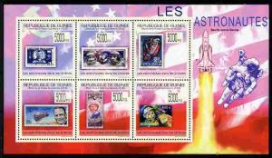 Guinea - Conakry 2009 Stamp on Stamp - Astronauts perf sh...