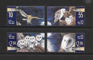 BIRDS - TONGA (NIUAFO'OU #234-37  OWLS  MNH