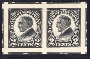 MOMEN: US STAMPS #611 PAIR MINT OG NH PSE GRADED CERT GEM-100J LOT #80335