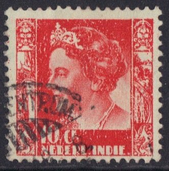 Netherlands Indies #208  used  1939  used  Wilhelmina 10c