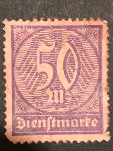 50 denftmarke ,  postage, stamp mix good perf. Nice colour used stamp hs:3