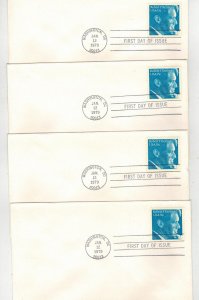 ROBERT F KENNEDY #1770 US FIRST DAY COVERS SET OF 4 UNCACHET GREAT FOR ARTWORK !