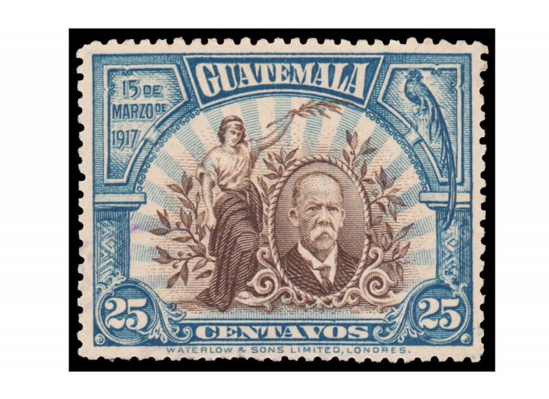 GUATEMALA STAMP 1917 SCOTT #  158. USED.