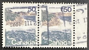 Canada #598 Used Pair 50c Seaside 1972 [G27.5.2]