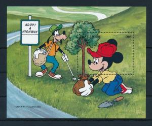 [22397] Gambia 1996 Disney Mickey Mouse Goofy Highway Volunteer Tree MNH