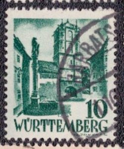 Germany -French Occupation Wurttemberg 1949 -  8n33 Used