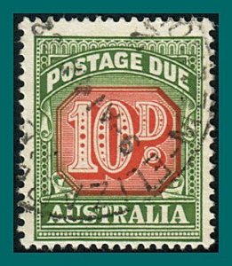 Australia 1959 Postage Due, 10d Die II, used  #J93,SGD139