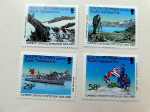 South Georgia #139-142 Mint/OG/VF, 1964-65 Combined Svce Expedition , 1989 