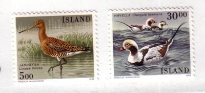 Iceland Sc665-6 1988 birds stamps mint NH