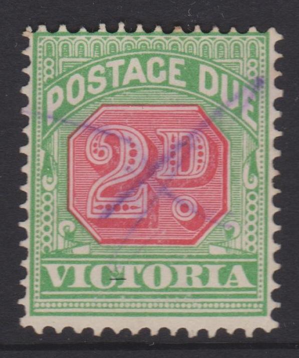 Australia Victoria Sc#J17 Used Inverted Watermark