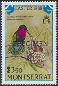 Montserrat  SC# 675 MNH   Birds  Easter 1988 SPECIMEN  see details & scans