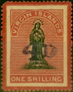 Virgin Islands 1888 4d on 1s Black & Rose-Carmine SG42 Fine MM-Variant 14