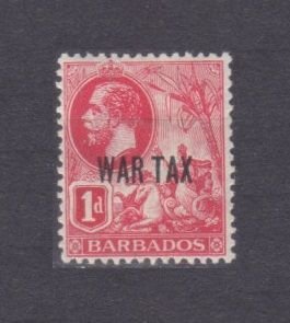 1917 Barbados 109 MLH King George V - Overprint