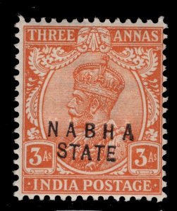 MOMEN: INDIA NABHA SG #53w 1913-23 INVERTED WMK MINT OG H £275 LOT #68125*