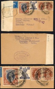 India 1942   Censored Cover to the USA