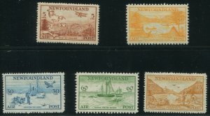NEWFOUNDLAND C13-C17 MINT SET VF