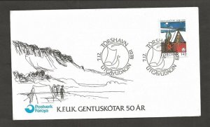 1978 Scouts Faroe Islands tents FDC